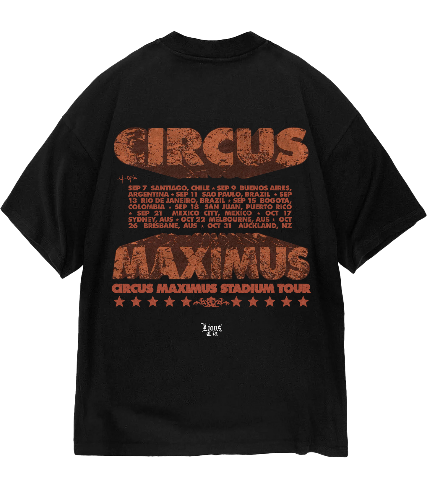 CIRCUS MAXIMUS TOUR CAMISETA